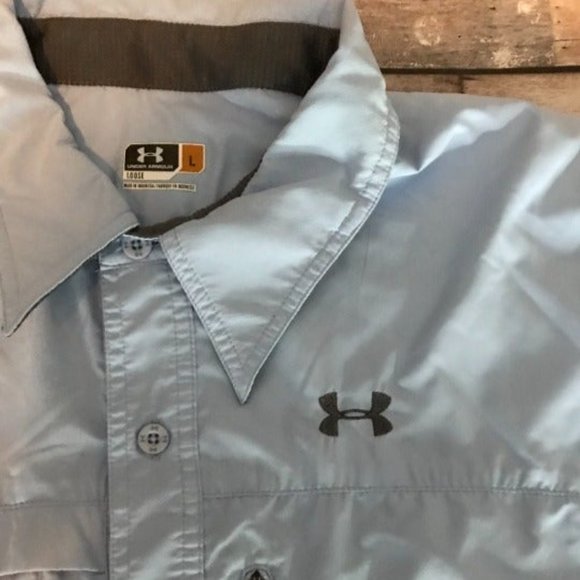 Baby Blue under armour loose fit shirt size Large